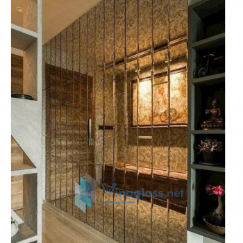 Gương Giả Cổ Màu Trà